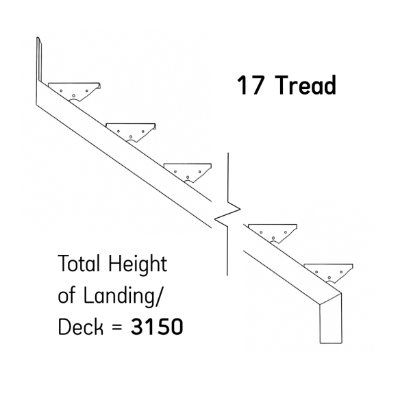 17 Tread – Steel Stair Stringer